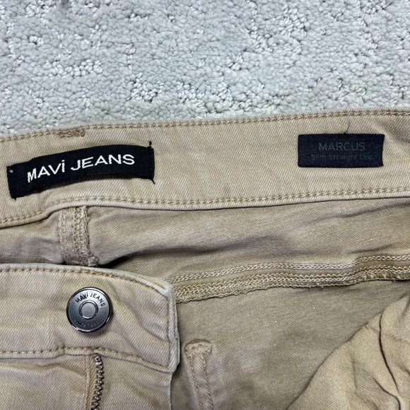 Mavi Jeans Mens 34x32 Marcus Slim Straight Leg Tan Khaki Pants Casual Stains - Picture 7 of 16